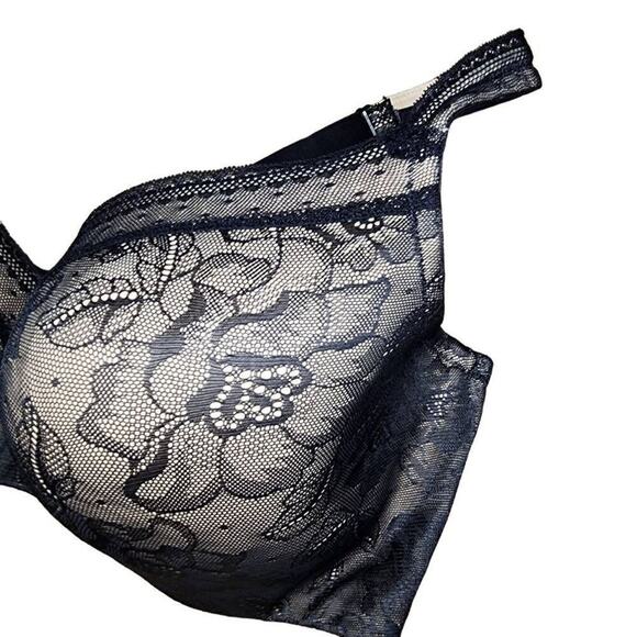 Cacique Women Intimates, Full Coverage Black & Taupe Padded Lace Bra, 42DD/42E - Picture 7 of 9